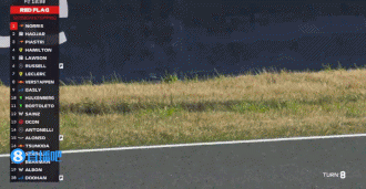 F1日本大奖赛二练:皮亚斯特里全场最快,四次红旗,两次草地着火